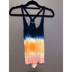 Ocean Drive ombré tank top with braided straps